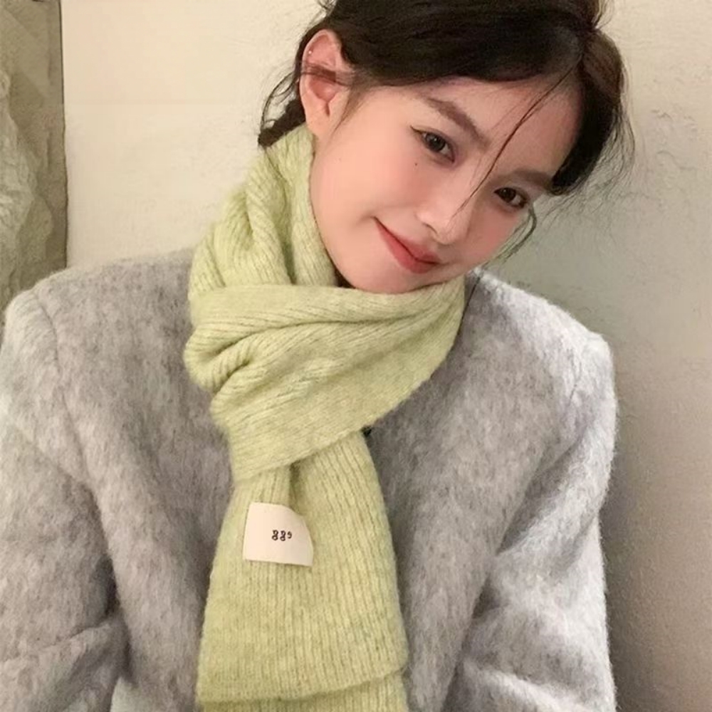 Shawl Wrap Winter - Winter New Woolen Knitted Solid Color
