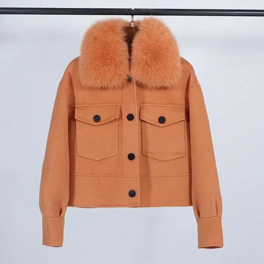 Wool Women Fur Coat New Autumn - Wool Coat Peacoat ulasan dan harga