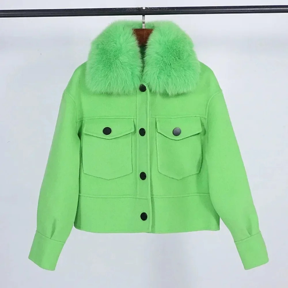 Wool Women Fur Coat New Autumn - Wool Coat Peacoat ulasan dan harga