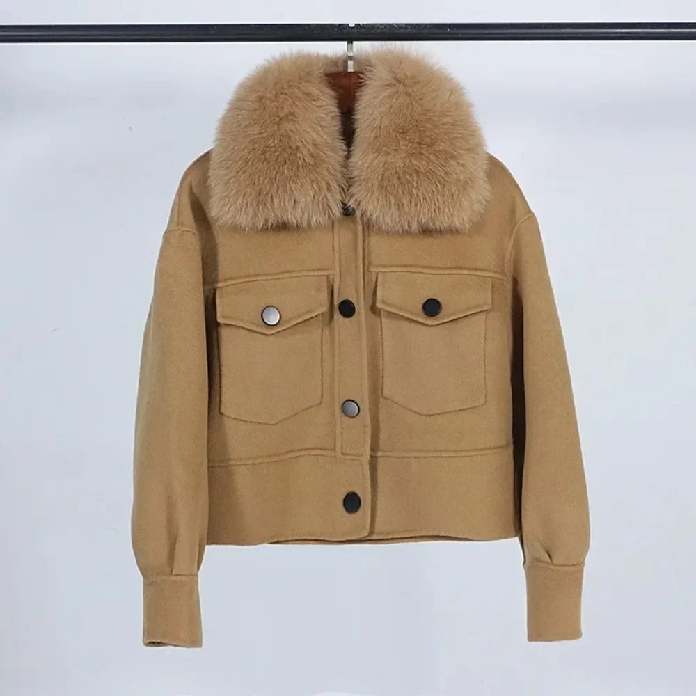 Wool Women Fur Coat New Autumn - Wool Coat Peacoat ulasan dan harga