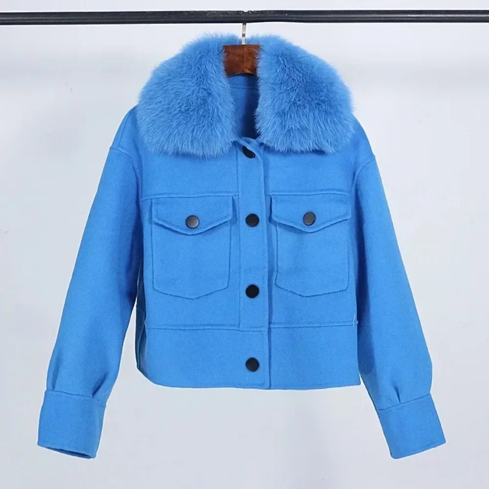 Wool Women Fur Coat New Autumn - Wool Coat Peacoat ulasan dan harga