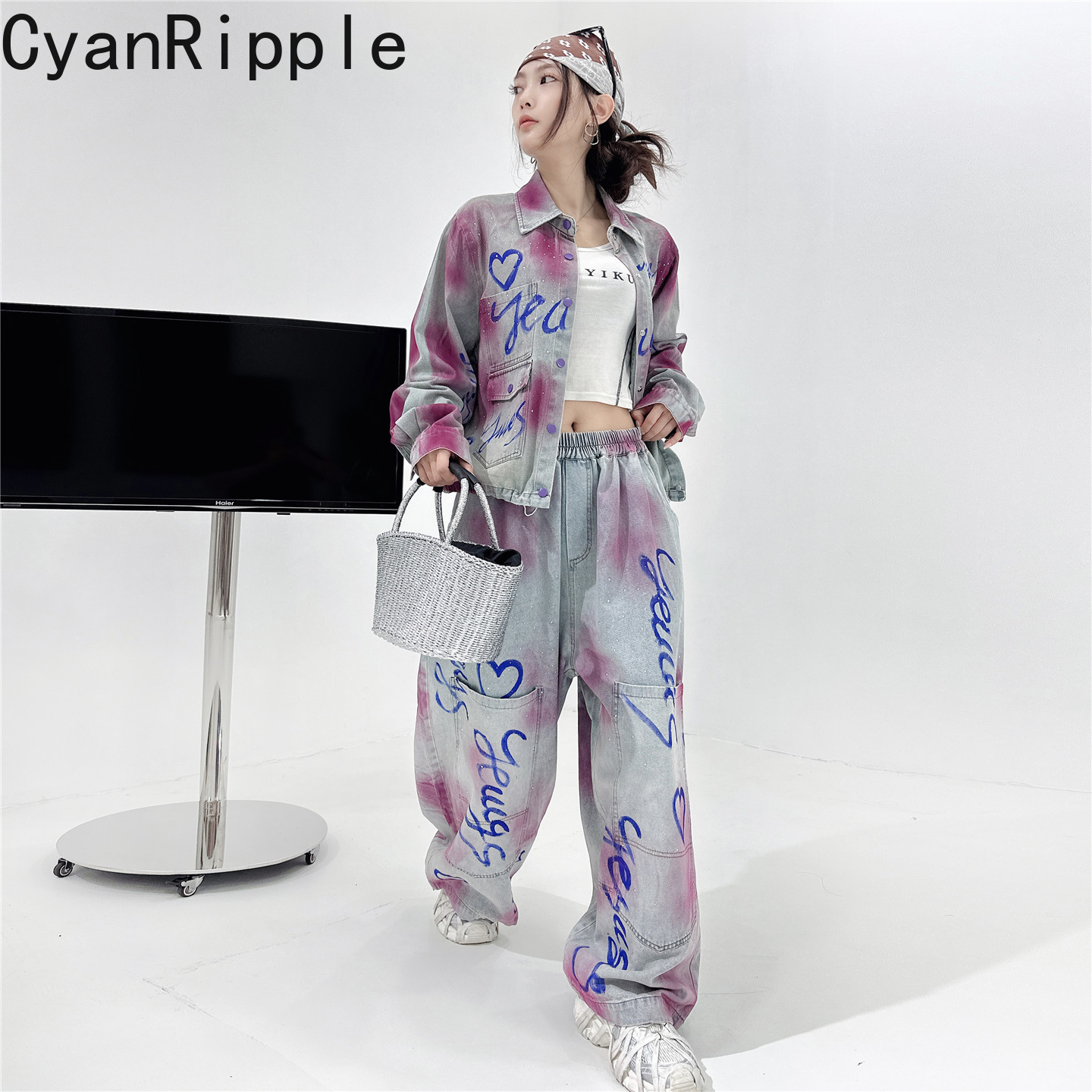 Fashionable Autumn Women Denim - Down Jacket Packable ulasan dan harga