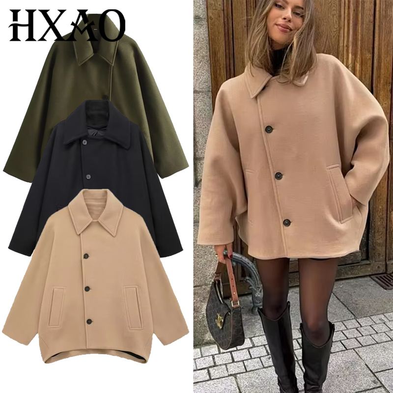 HXAO Women's Jacket Outerwears - Wool Coat Peacoat ulasan dan harga