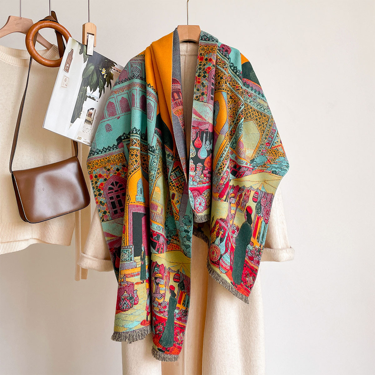 Women Imitation Cashmere Scarf - Shawl Wrap Winter ulasan dan harga
