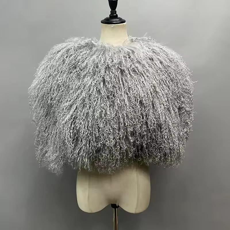 Genuine Real Mongolian Fur Wom - Shawl Wrap Winter ulasan dan harga