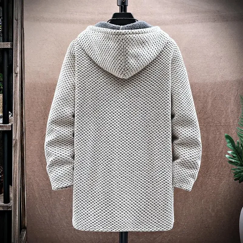 Men's Cardigan Cashmere Long C - Wool Coat Peacoat ulasan dan harga