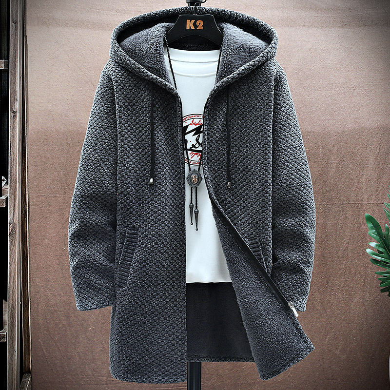 Men's Cardigan Cashmere Long C - Wool Coat Peacoat ulasan dan harga
